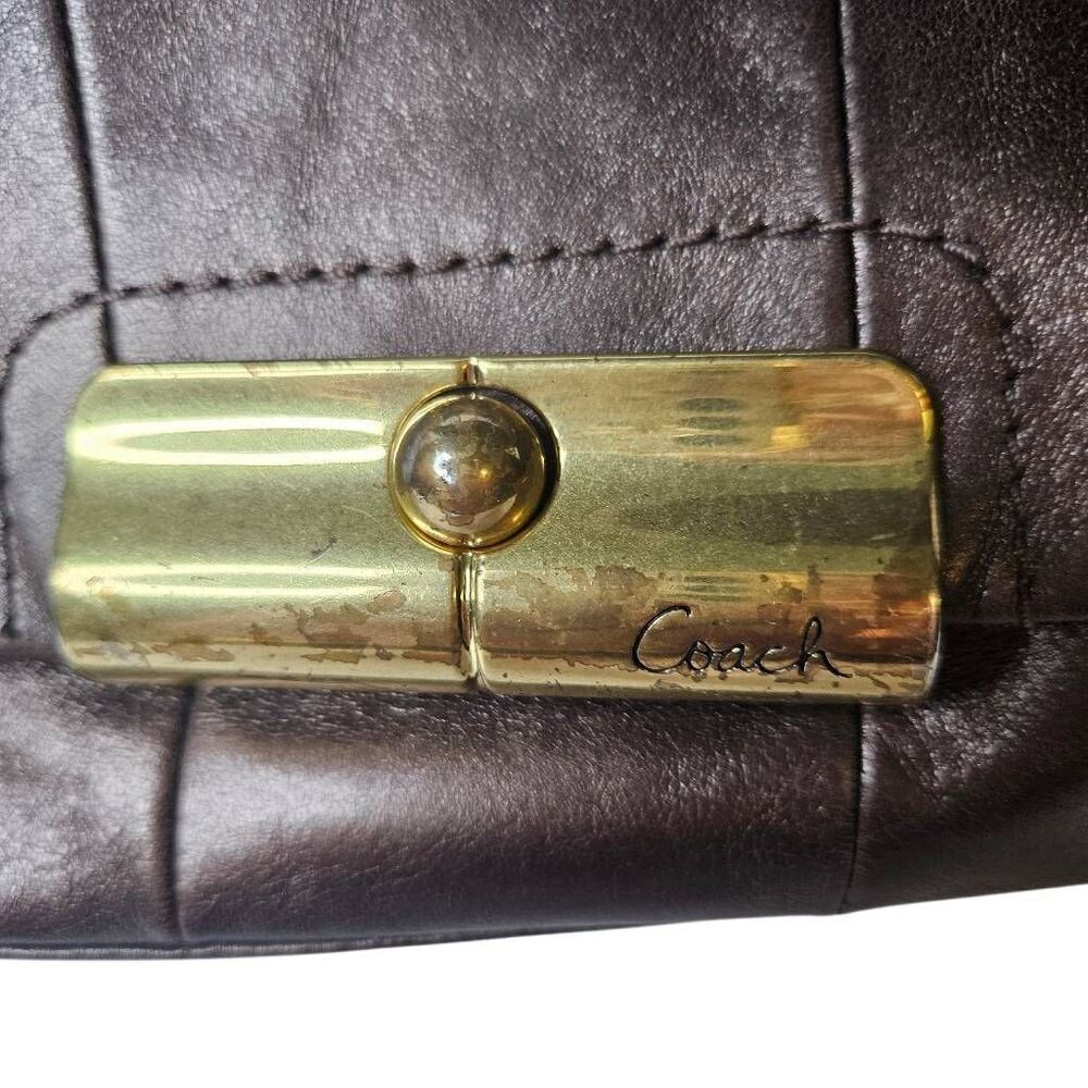 Coach Ashley Crimson metallic leather crossbody bag. - Picture 2 of 9
